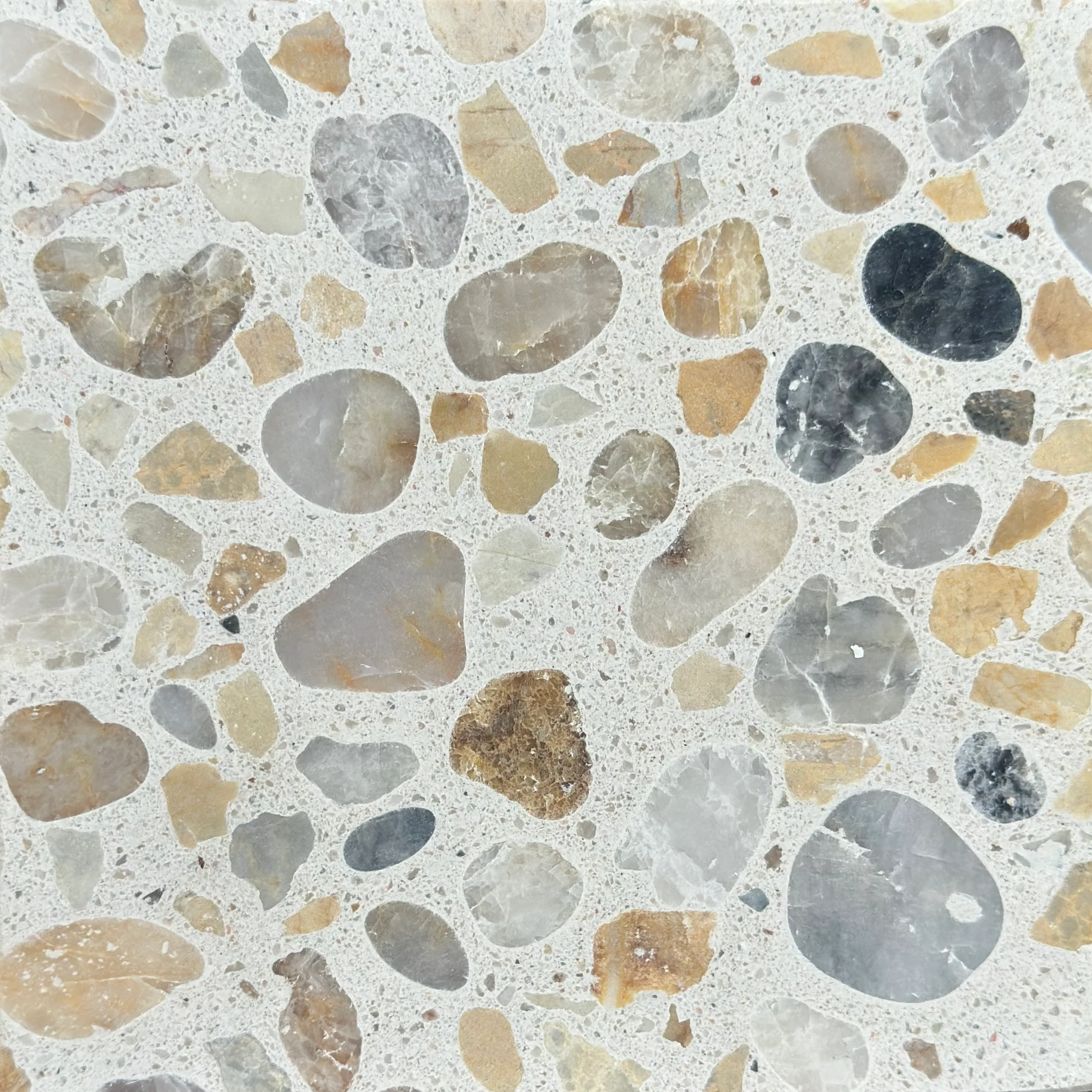 in stock // venice ivory pebble mix 24"x24"x5/8"